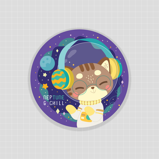 kuchibread Button Badge: Space Puncouragement