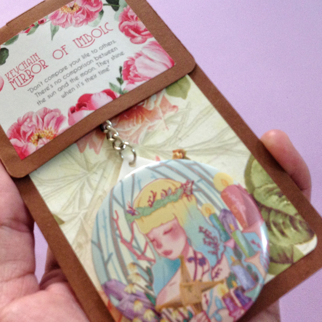 lanut_Imbolc Seasoning Keychain Mirror Button