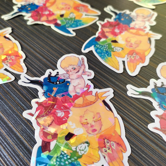 lanut_Three Goddess Moon Sticker