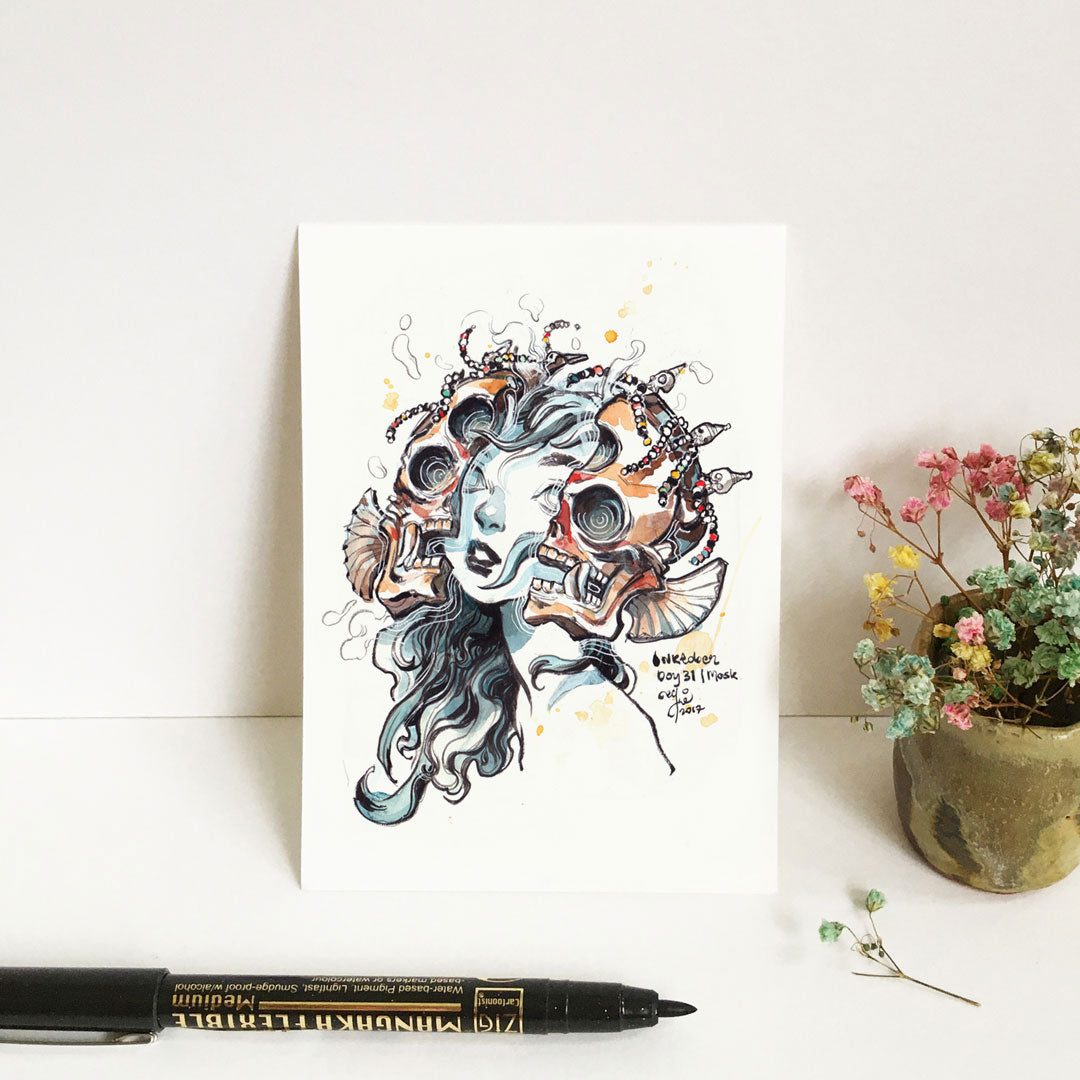 Ink Drawings A6 Prints
