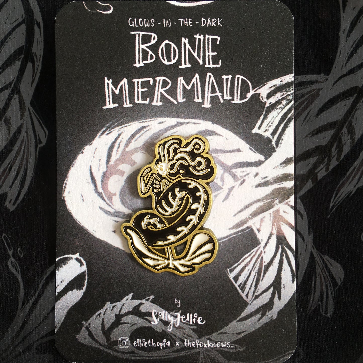 Bone Enamel Pin (Seconds)