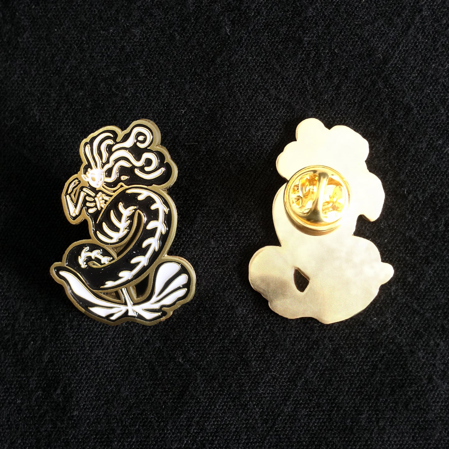 Bone Enamel Pin (Seconds)