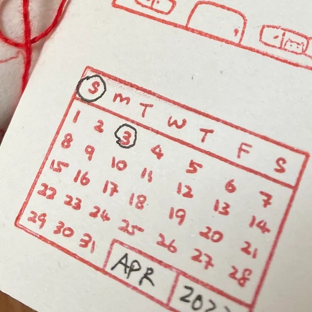 Catdoo rubber stamp - mini calendar (CD4373103)