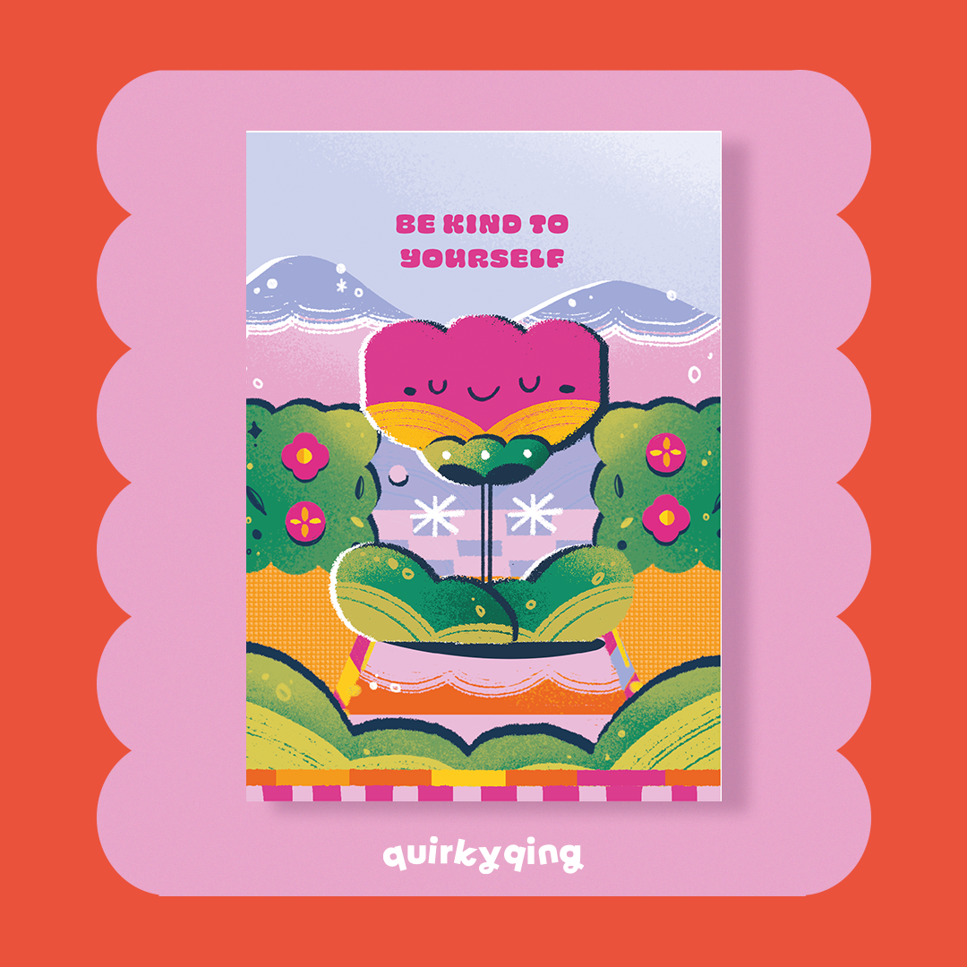 Be kind to yourself art print
