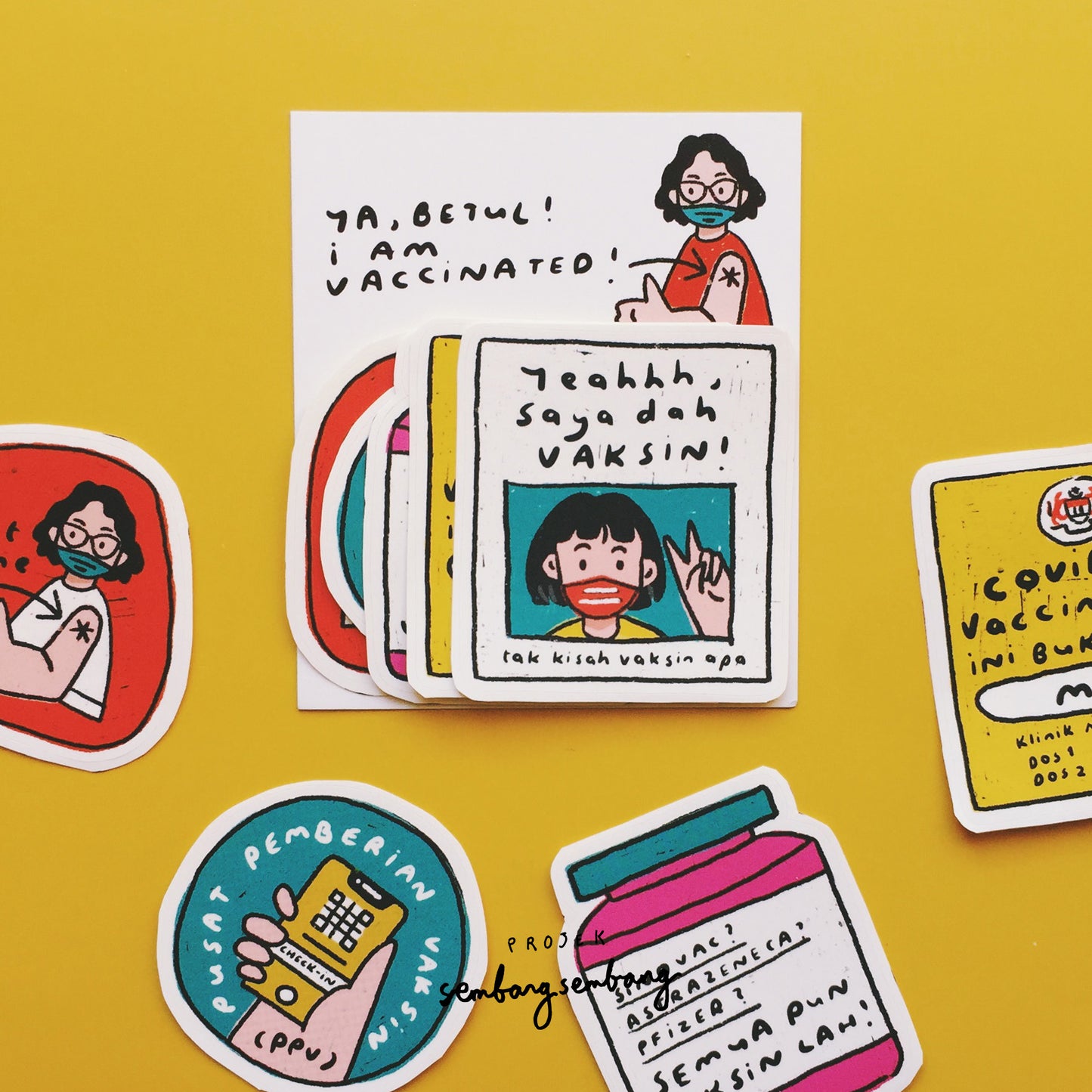 Sticker Pack - Ya, Betul! I am Vaccinated!