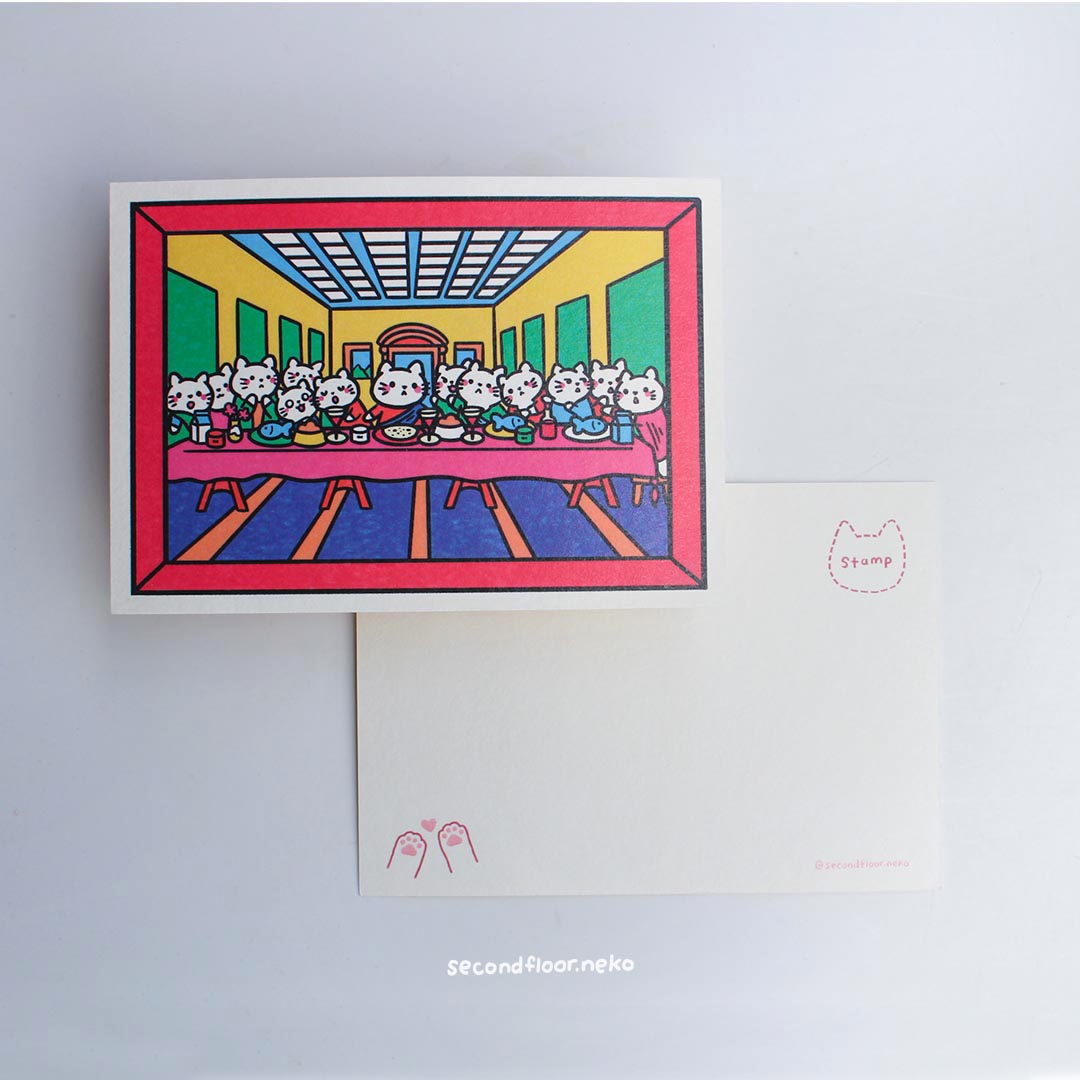 secondfloor.neko | Catto Art Gallery Postcard - The Last Supurr