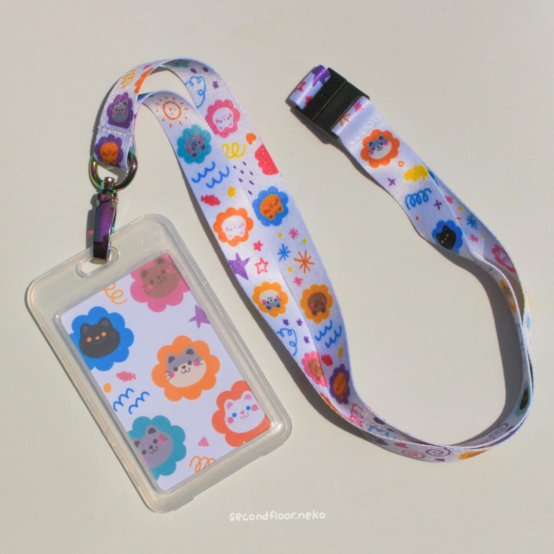 secondfloor.neko | Flower Power Cat Lanyard
