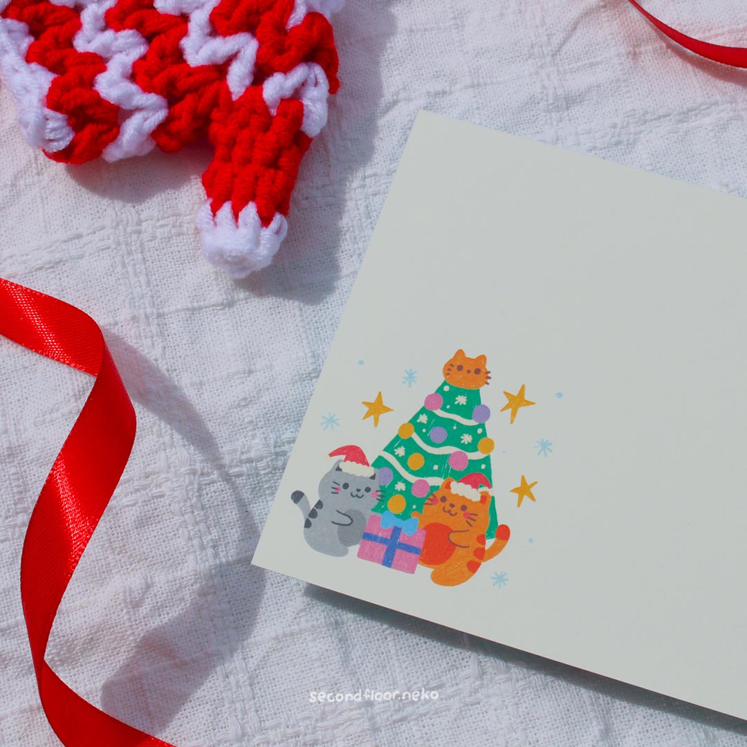 secondfloor.neko | Purresents Xmas Postcard