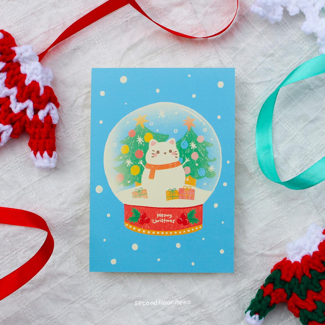 secondfloor.neko | Snow Meow Xmas Postcard