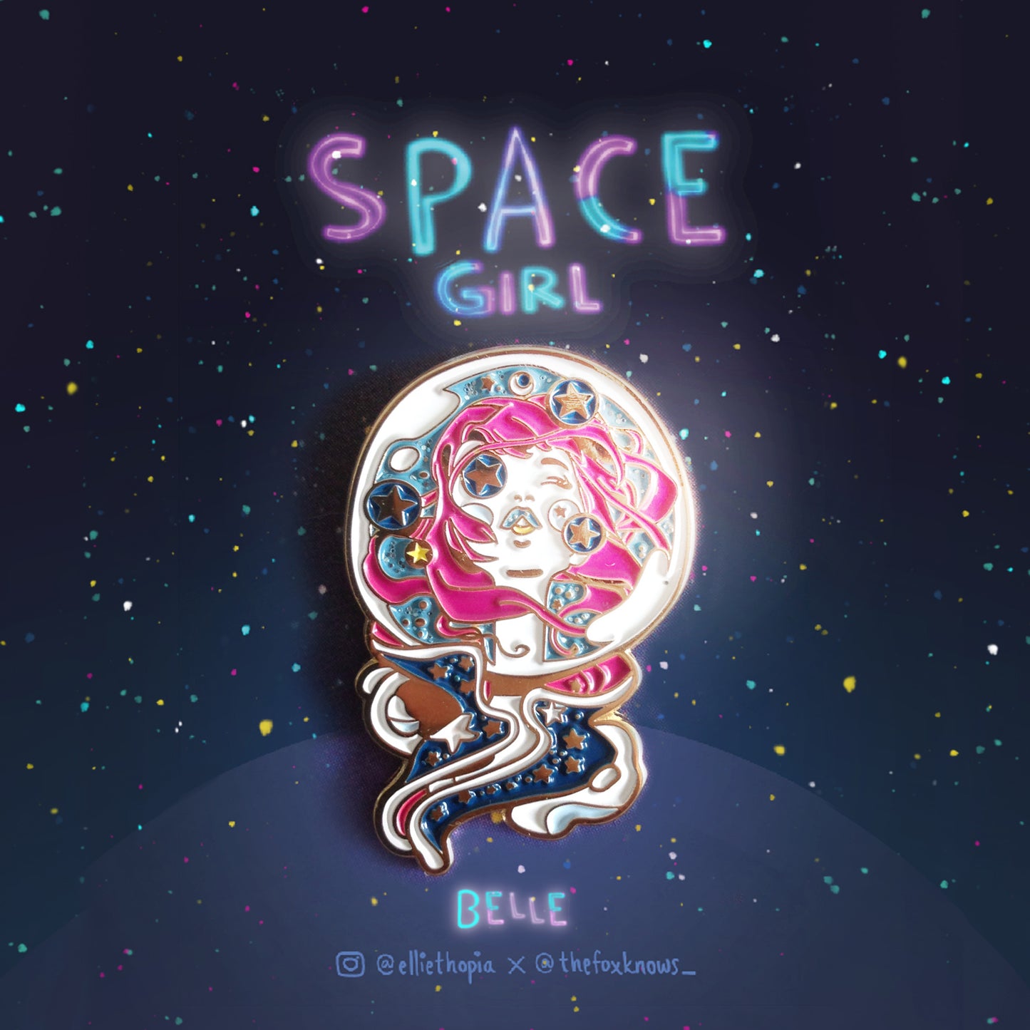 Space Girl Pin