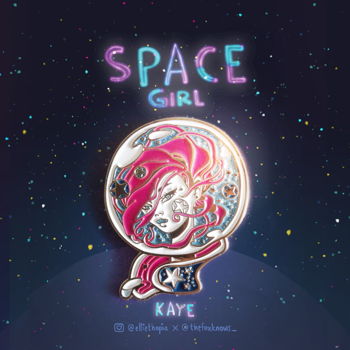 Space Girl Pin