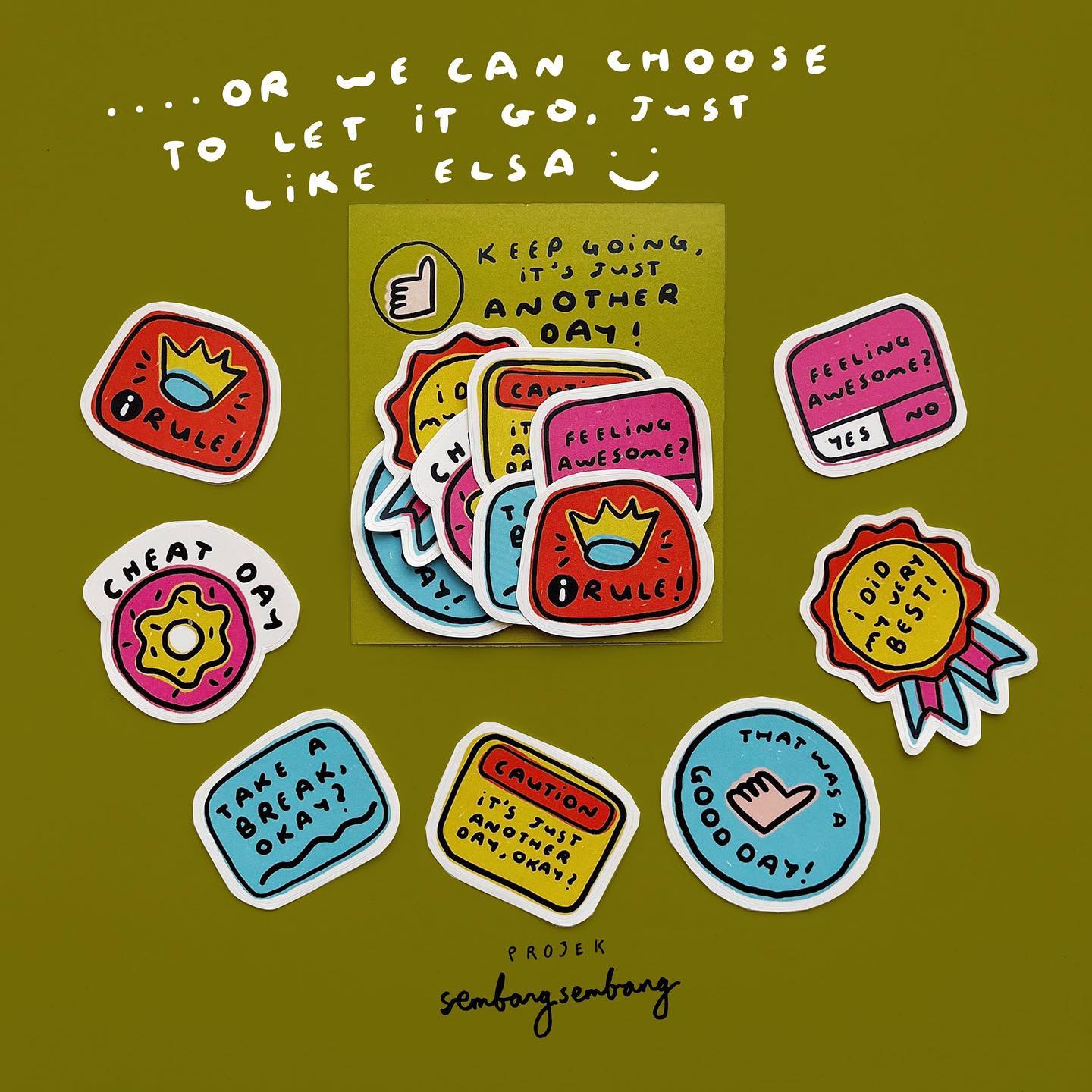 Sticker Pack - Keep Going, It's Just Another Day