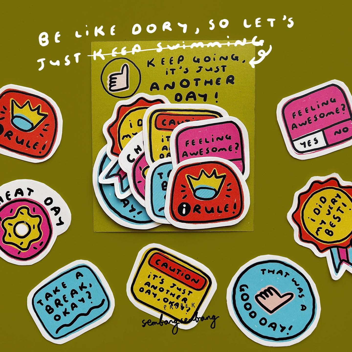 Sticker Pack - Keep Going, It's Just Another Day