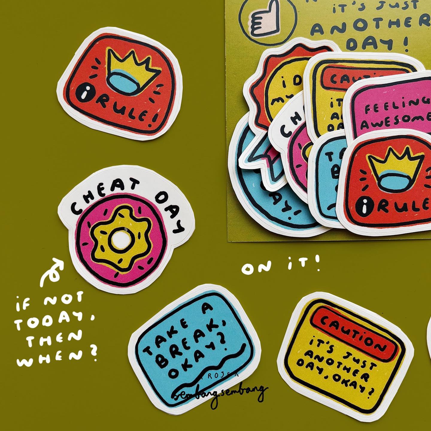 Sticker Pack - Keep Going, It's Just Another Day