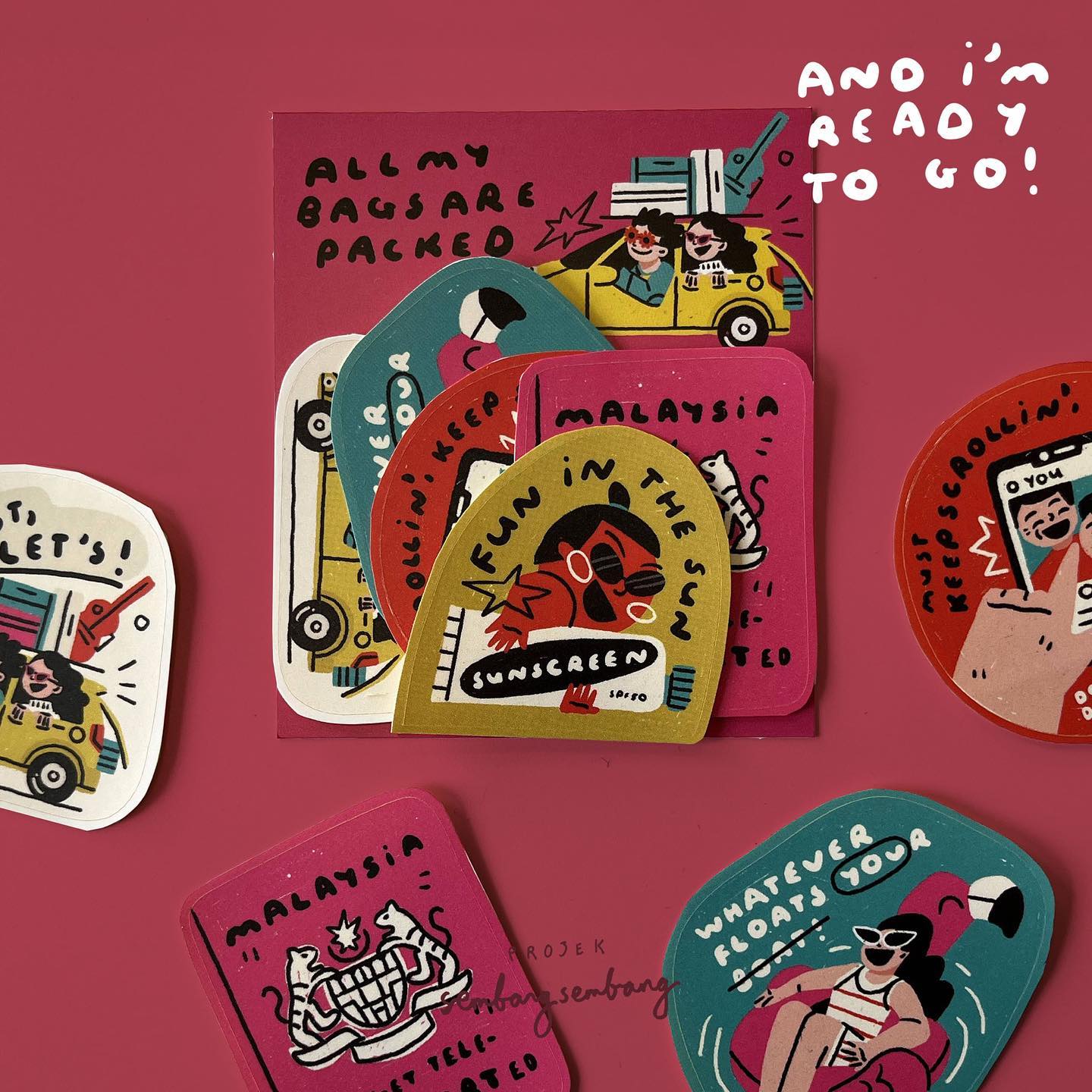 Sticker Pack - Vacation : all my bags are packed