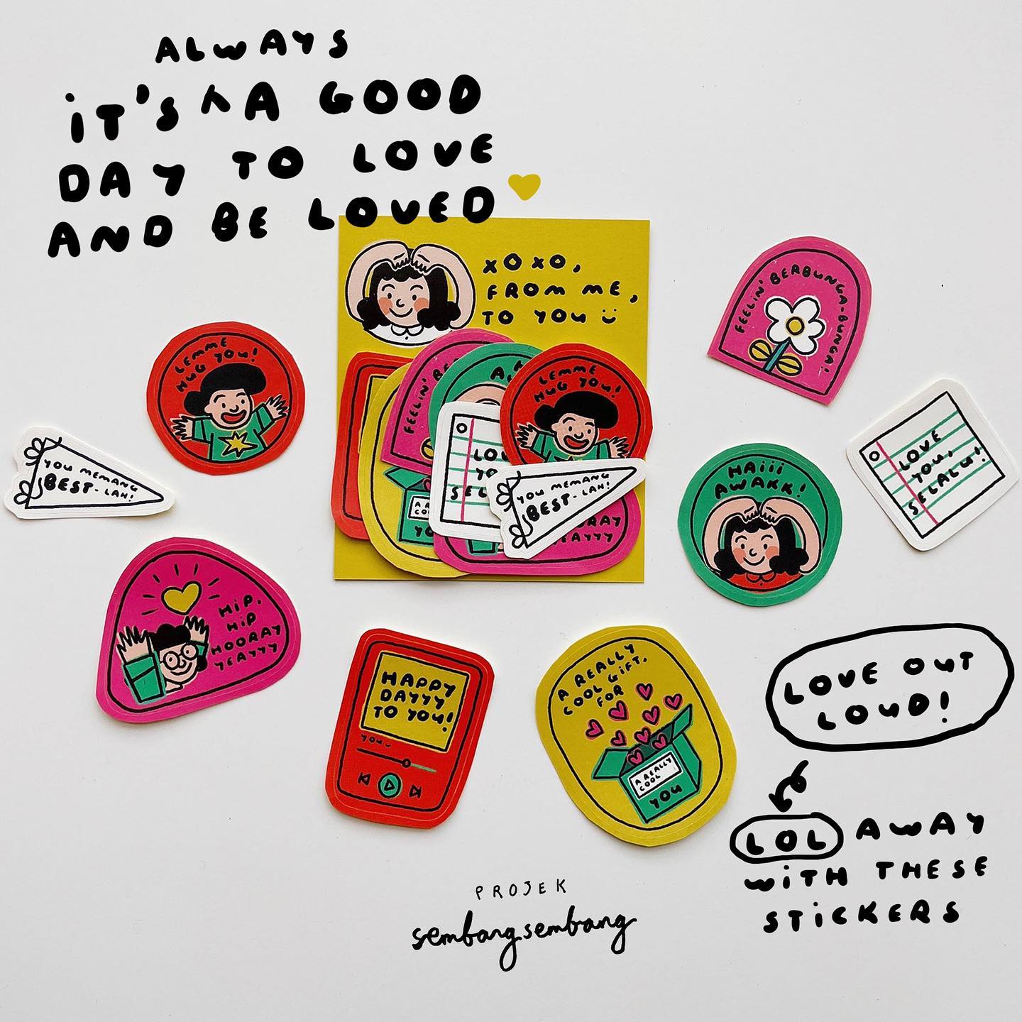 Sticker Pack - xoxo, from me to you