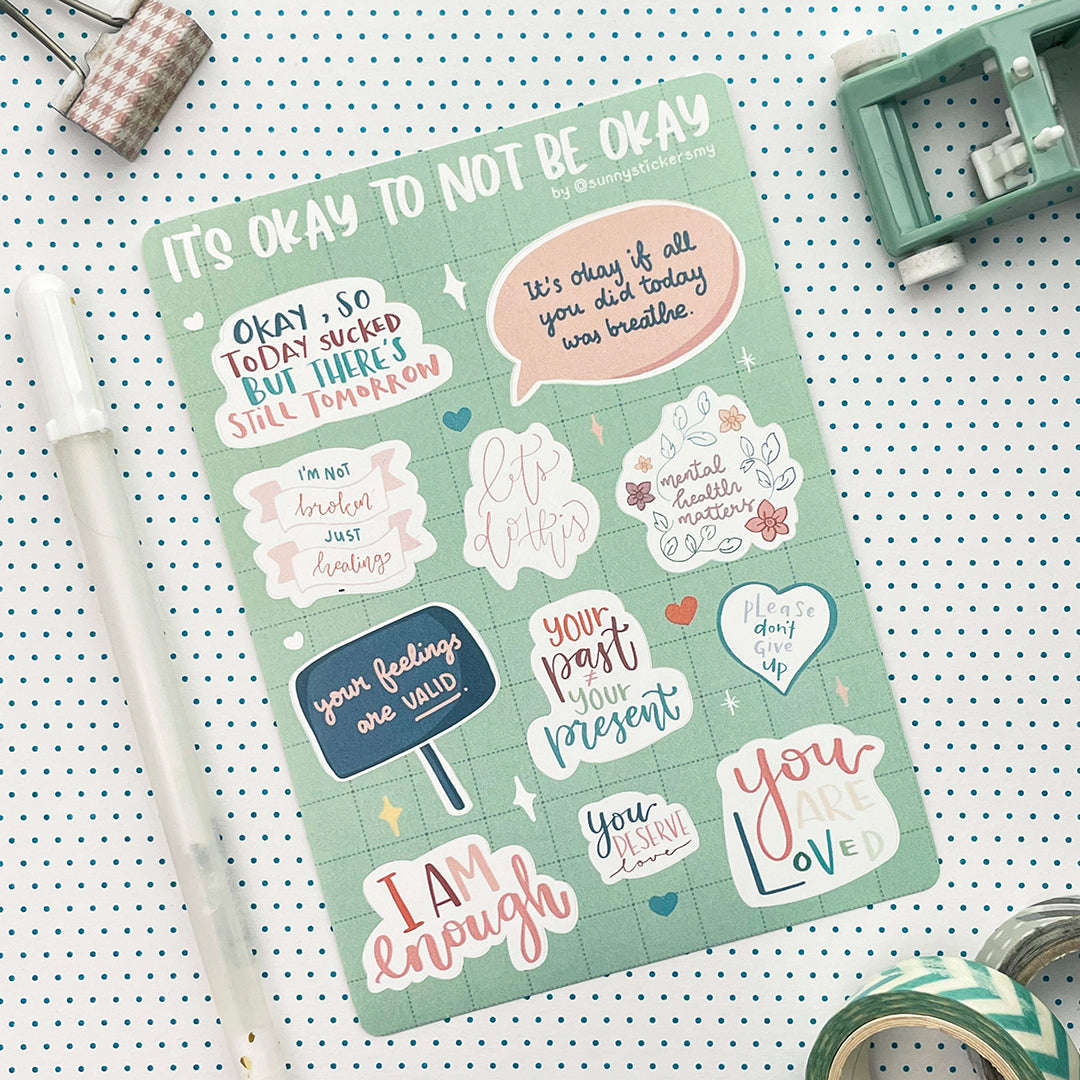 It's Okay to Not be Okay Sticker Sheet