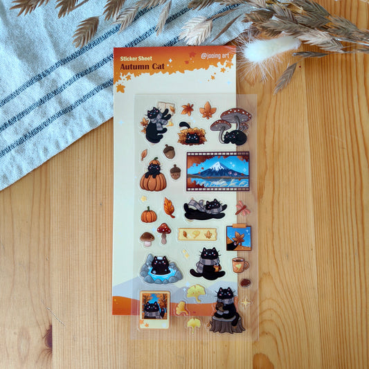 Sticker Sheet - Autumn Cat
