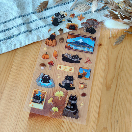 Sticker Sheet - Autumn Cat