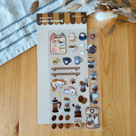 Sticker Sheet - Coffee Brewing
