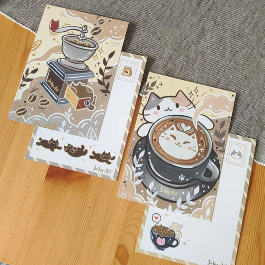 Neko Cafe - A6 Art Prints [2 designs]