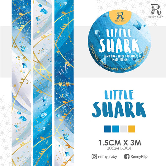 Gold Foil Washi Tape / Little Shark