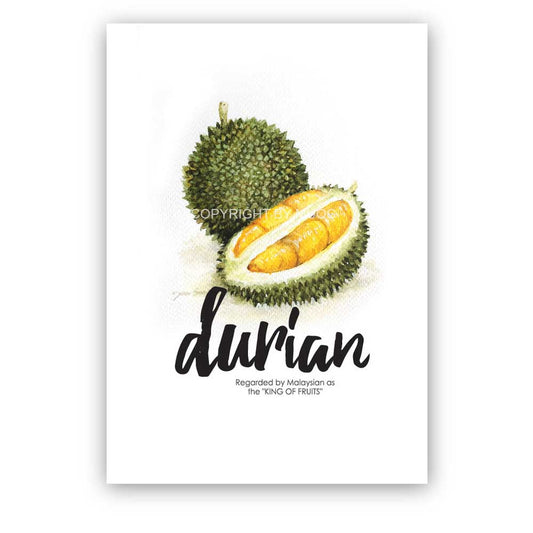 Malaysian Food Postcard - Durian