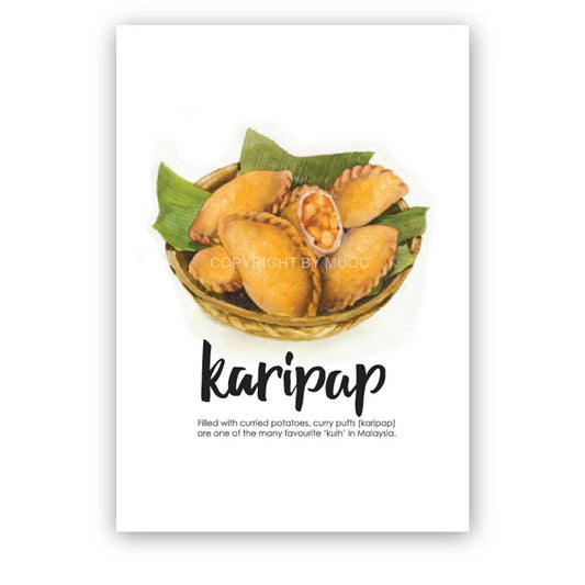 Malaysian Food Postcard - Karipap