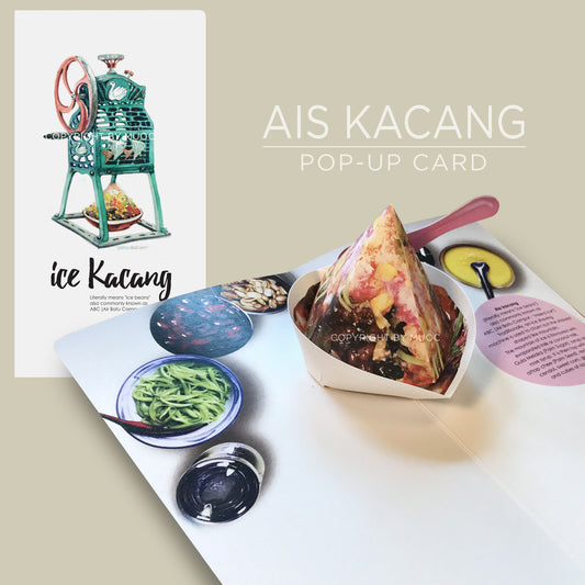 3D Pop-Up Card (Long) -  Ice Kacang