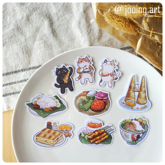 Meowlaysian Foods Sticker Set
