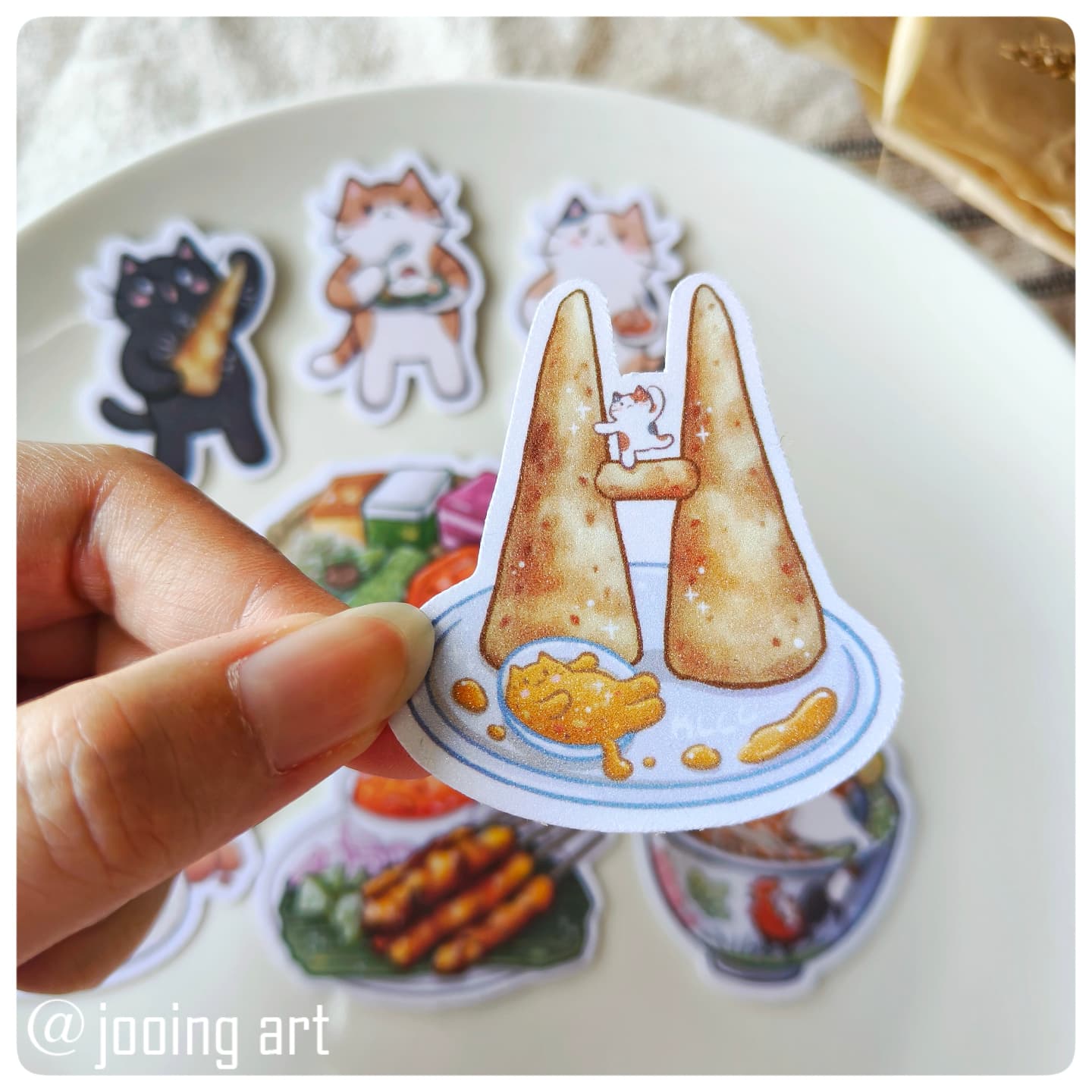 Meowlaysian Foods Sticker Set
