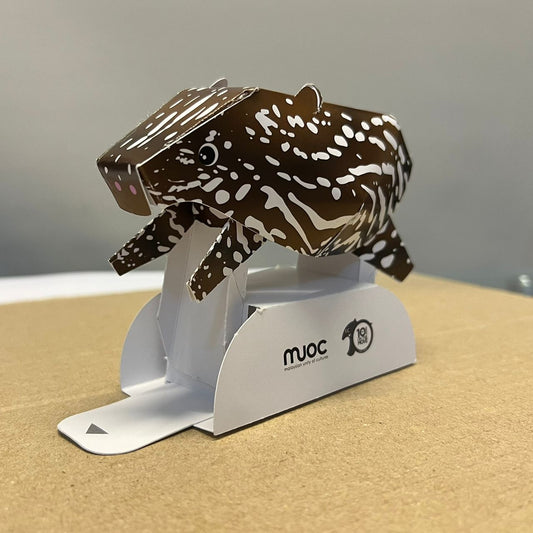 Baby Malayan Tapir Running Paper Toy