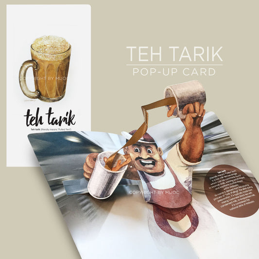 3D Pop-Up Card (Long) -  Teh Tarik