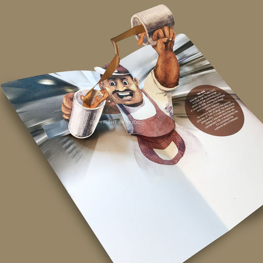 3D Pop-Up Card (Long) -  Teh Tarik