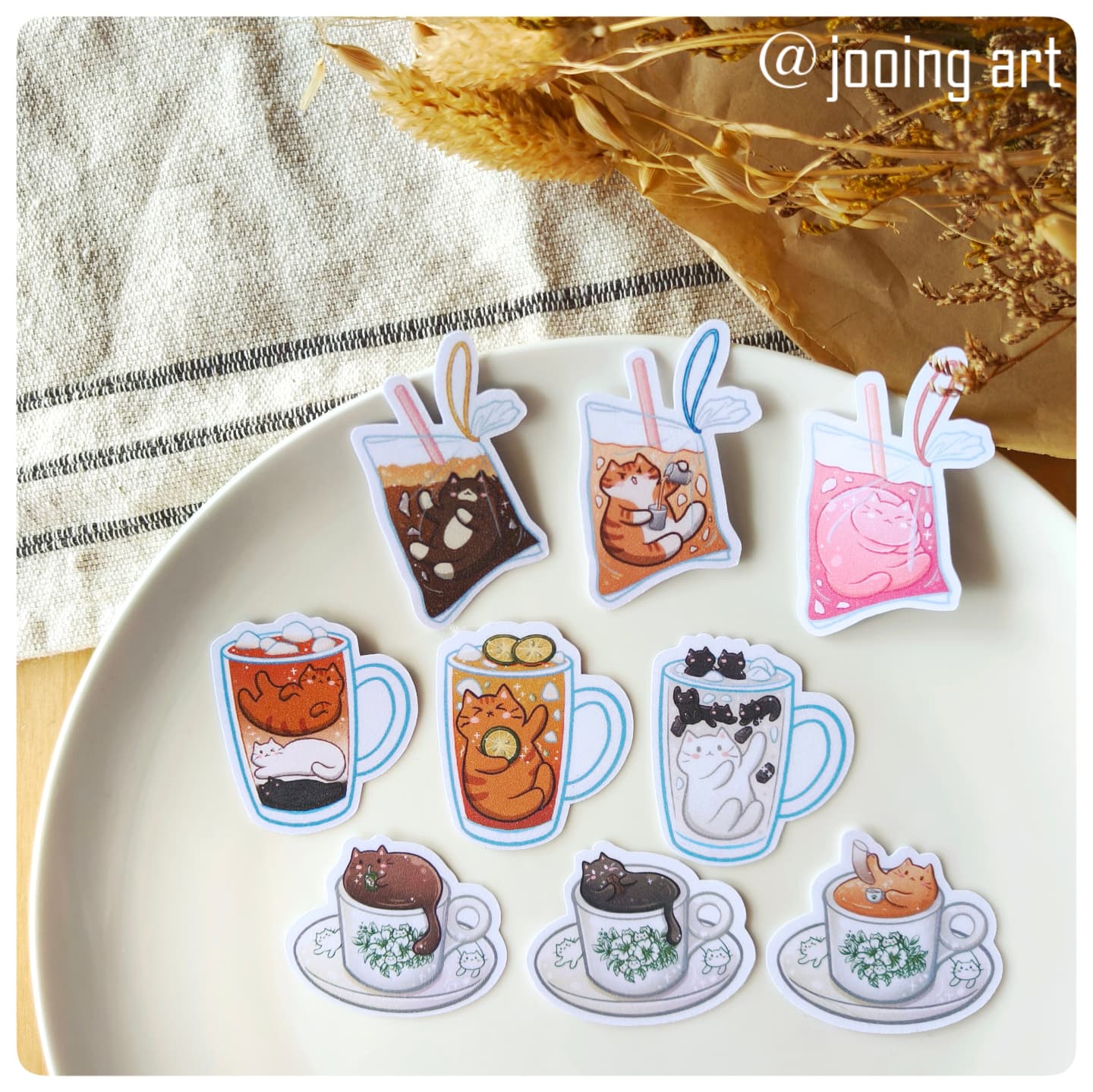 Meowlaysian Drinks Sticker Set
