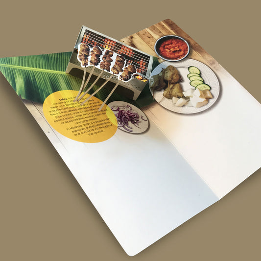 3D Pop-Up Card (Long) - Satay