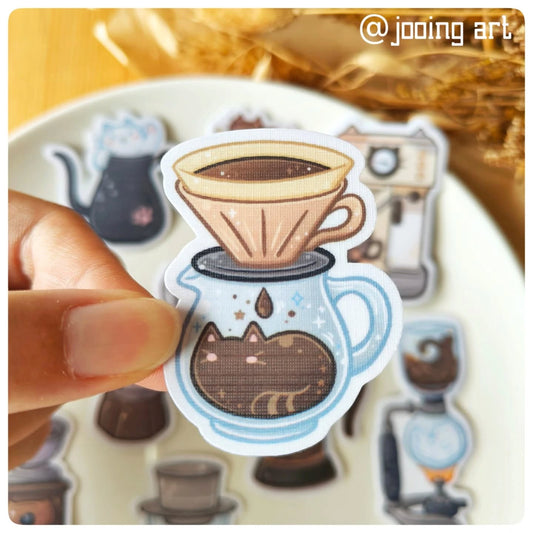 Coffee Brewing Sticker Set