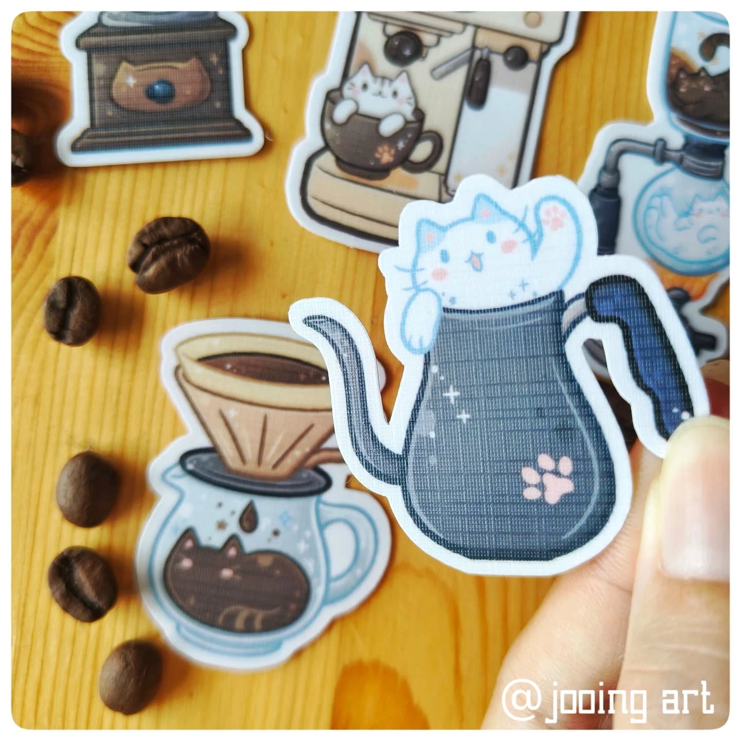 Coffee Brewing Sticker Set
