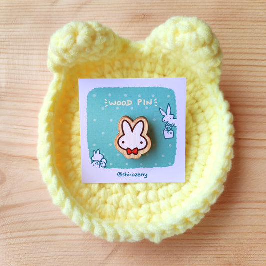 Bowtie Baby Bun Wood Pin