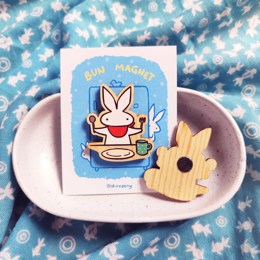 Feast Bun Wood Magnet
