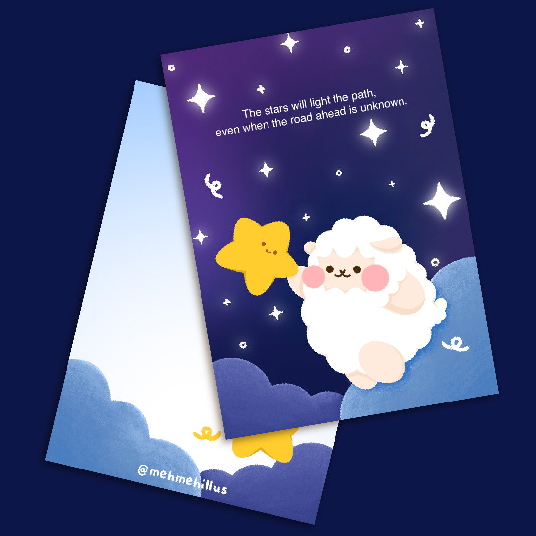 mehmeh | Postcard - Running with Star
