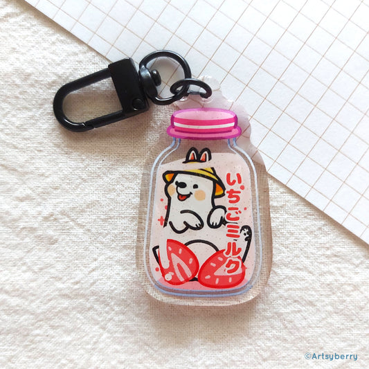 Acrylic Charm // Ichigo Milk Samo Chan