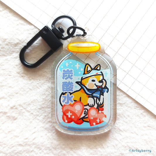 Acrylic Charm // Sparkling Water Shiba Chan