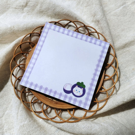 Fruit Meow Memo Pad - Mangosteen