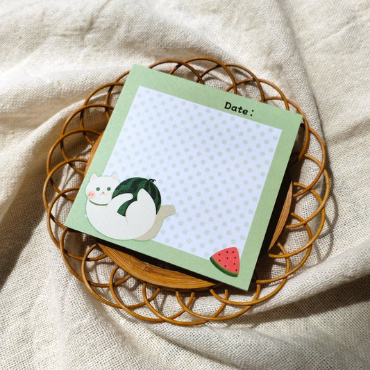 Fruit Meow Memo Pad - Watermelon