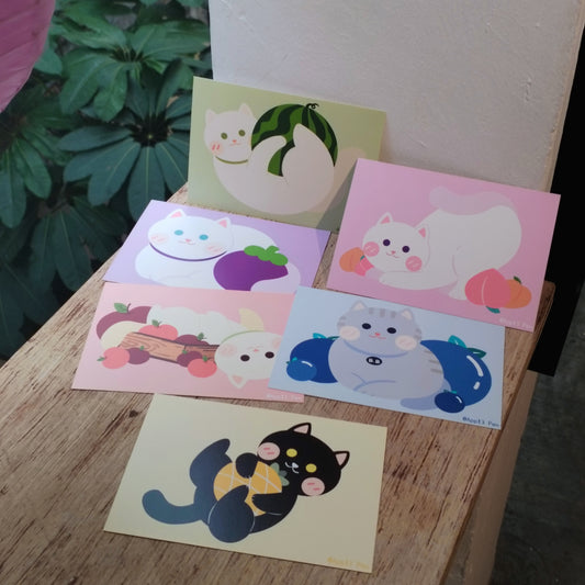 Postcard - Blueberry Meow