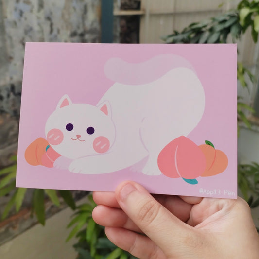 Postcard - Peach Meow