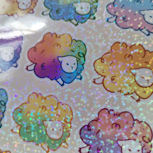 Sticker Sheet - Rainbow Sheep