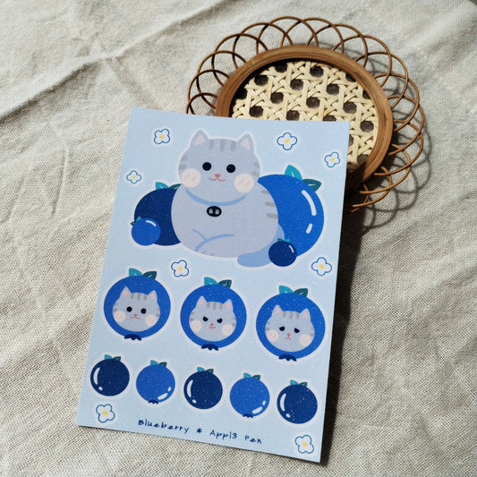 Sticker Sheet - Blueberry Meow