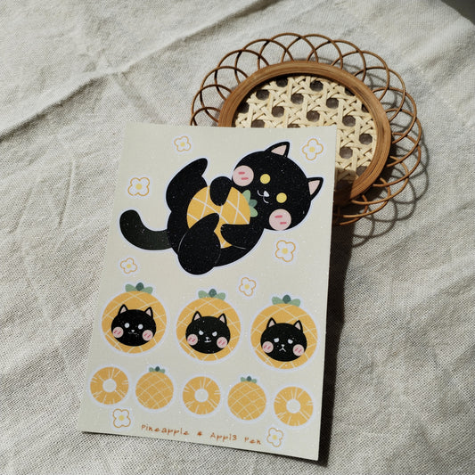 Sticker Sheet - Pineapple Meow